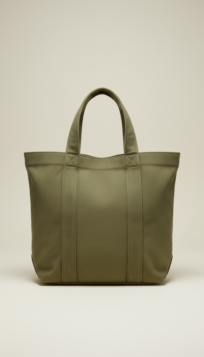 Olive Green Canvas Tote Bag